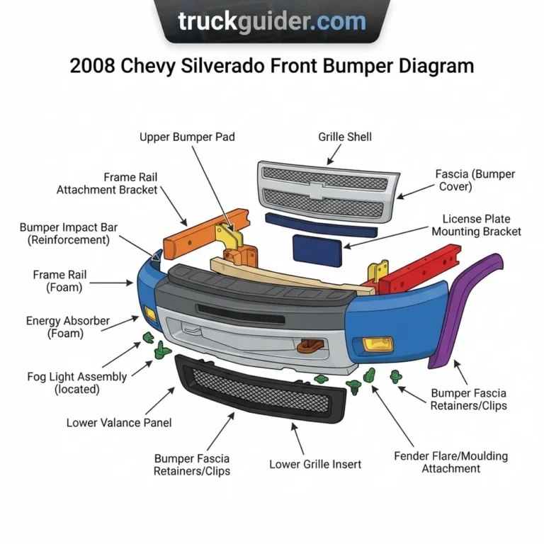 2008 chevy silverado front bumper diagram diagram with labeled components and explanations