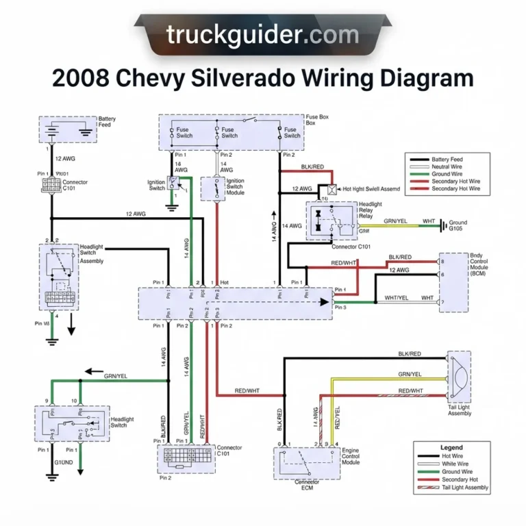 2008 chevy silverado wiring diagram diagram with labeled components and explanations