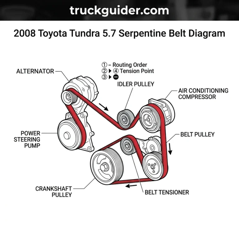 2008 toyota tundra 5.7 serpentine belt diagram diagram with labeled components and explanations