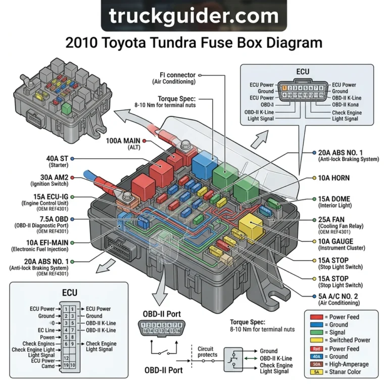 2010 toyota tundra fuse box diagram diagram with labeled components and explanations