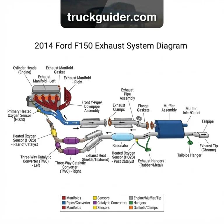 2014 ford f150 exhaust system diagram diagram with labeled components and explanations