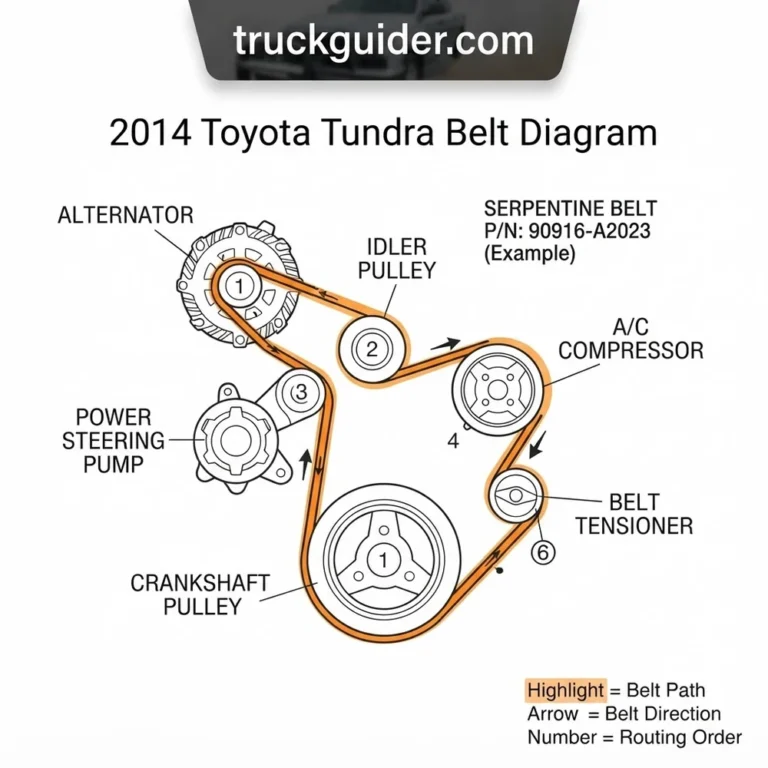 2014 toyota tundra belt diagram diagram with labeled components and explanations