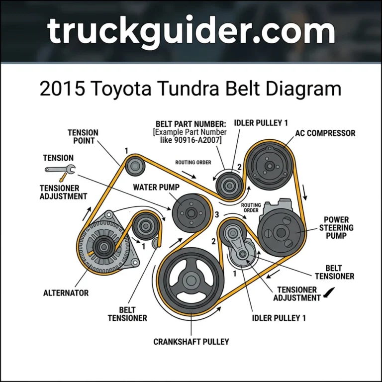 2015 toyota tundra belt diagram diagram with labeled components and explanations