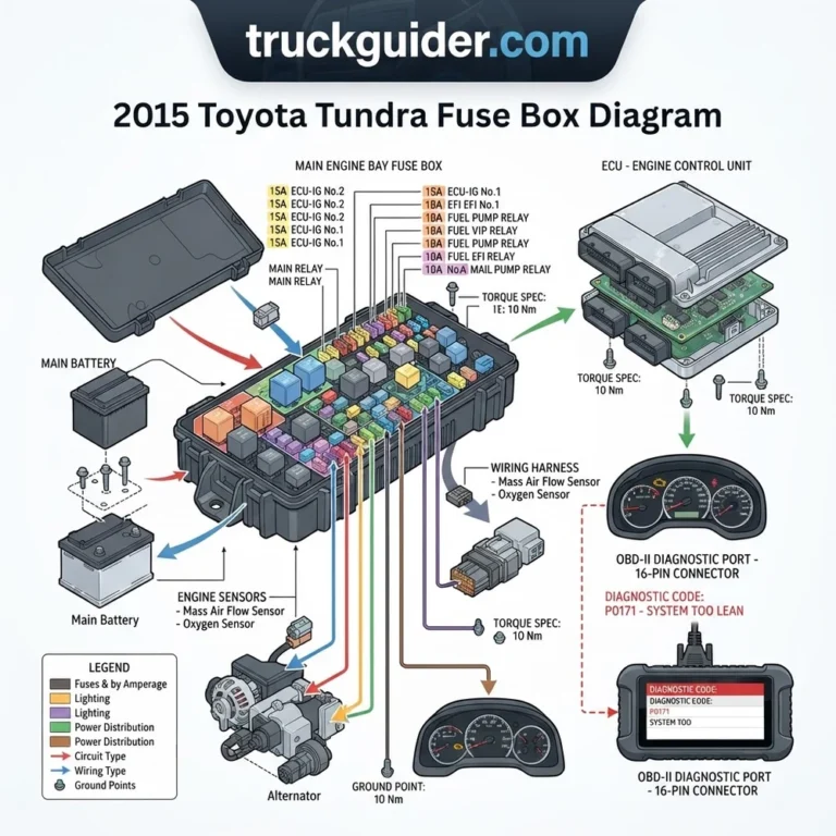 2015 toyota tundra fuse box diagram diagram with labeled components and explanations