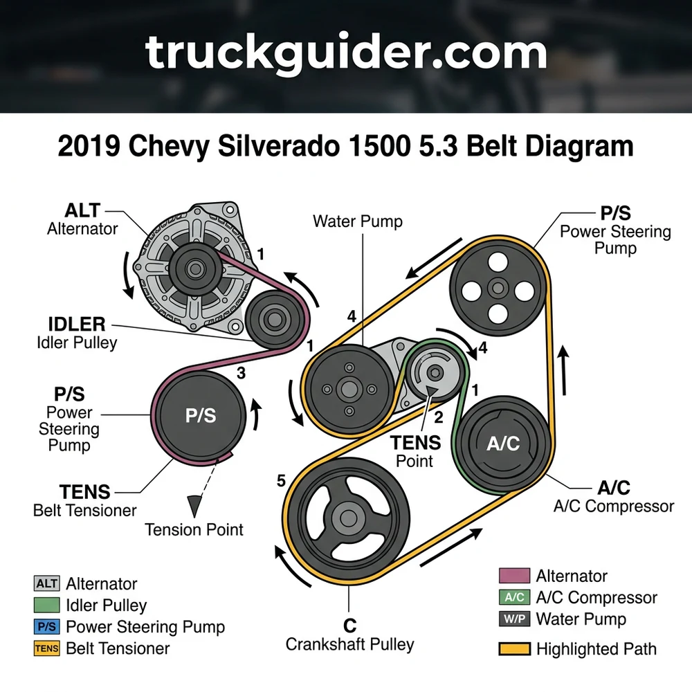 2019 Chevy Silverado 1500 5.3 Belt Diagram: Routing & Maintenance 2026