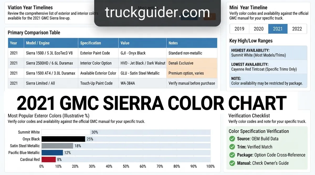 2021 gmc sierra color chart