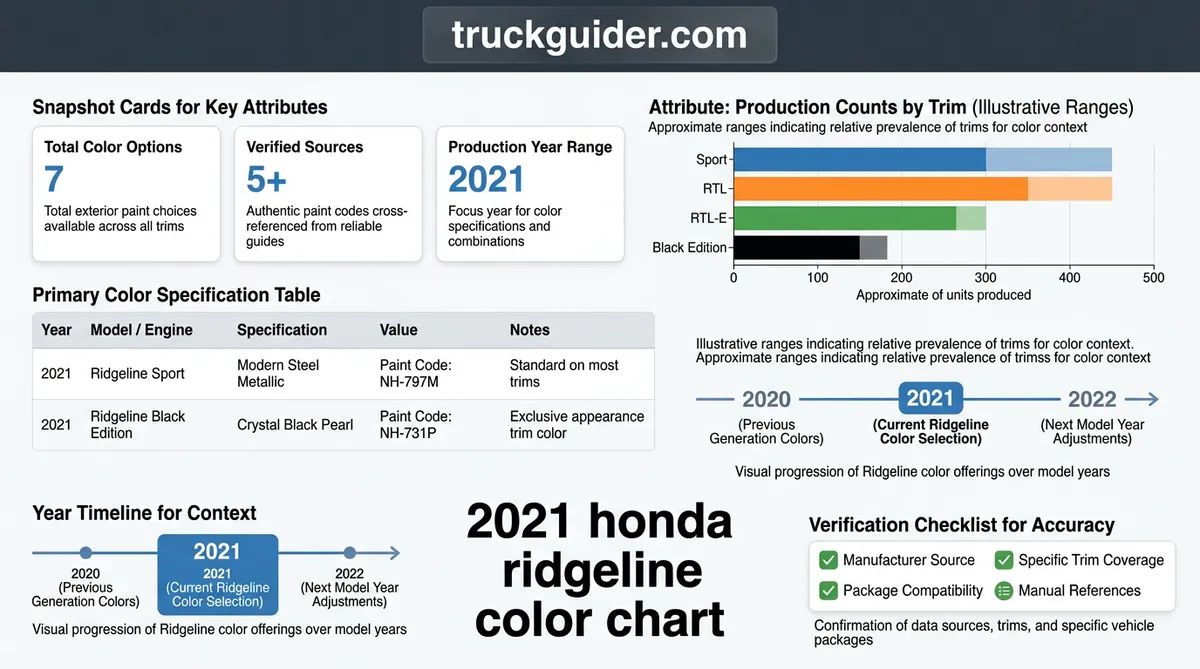 2021 honda ridgeline color chart