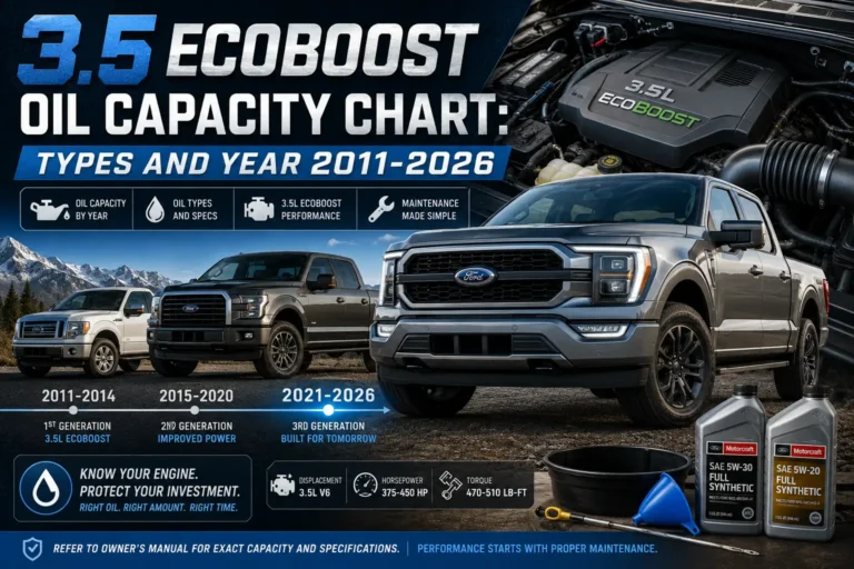 3.5 EcoBoost Oil Capacity Chart: Types and Year 2011-2026