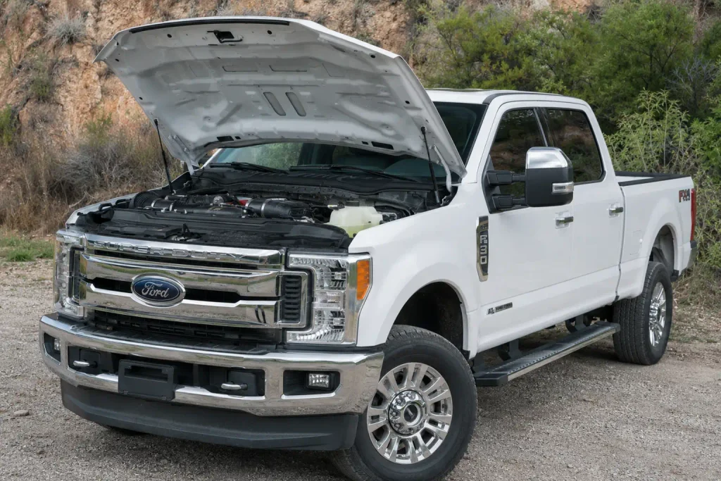 2018 Ford F-350 6.7 Powerstroke diesel engine bay sensor locations