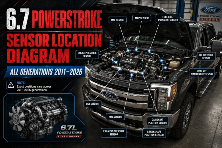 6.7 Powerstroke Sensor Location Diagram: 2011–2026