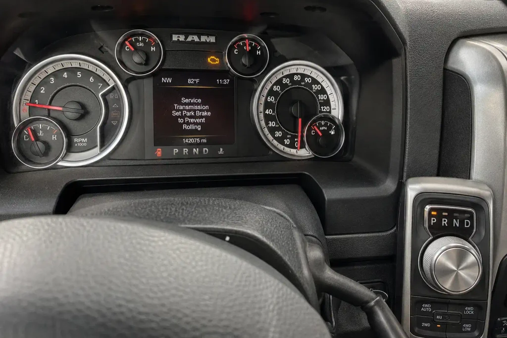Ram 1500 check engine light transmission warning