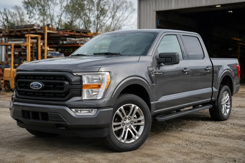 2022 Ford F-150 2.7L EcoBoost truck showing engine badge and grille