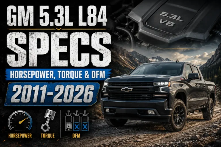 GM 5.3L L84 Engine Specs: 2019β2026 Horsepower, Torque & DFM