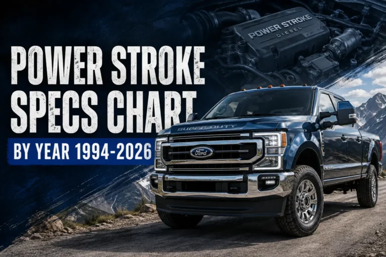 Power Stroke Specs Chart by Year