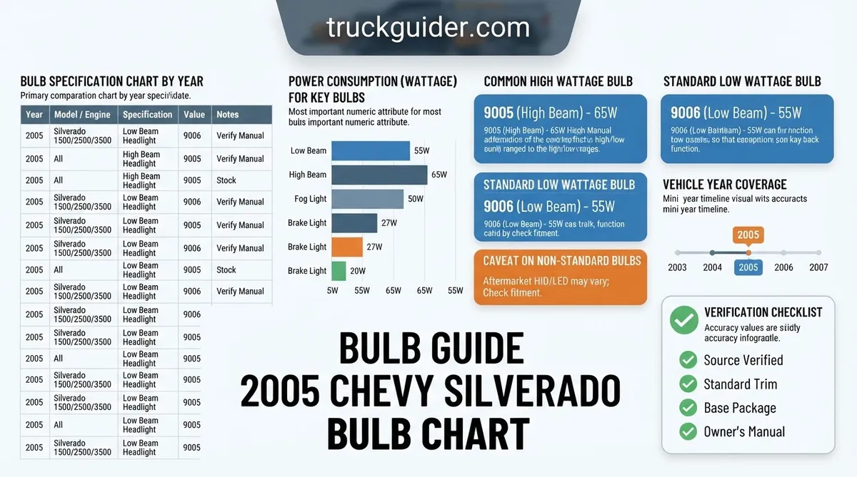 bulb guide 2005 chevy silverado bulb chart