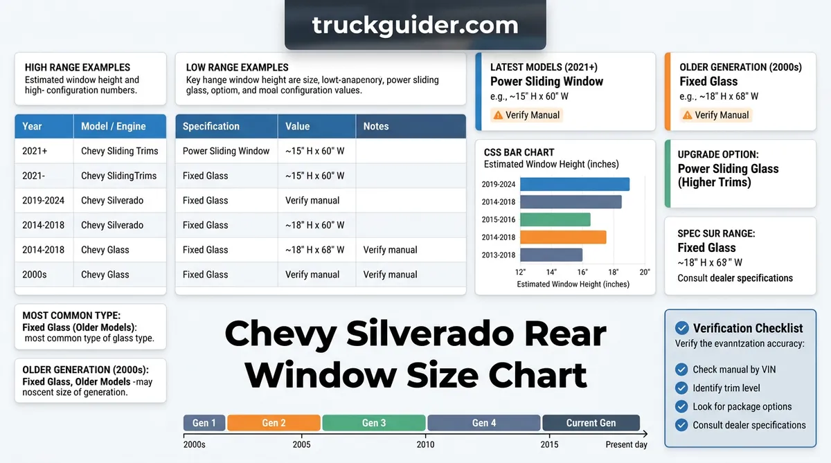 chevy silverado rear window size chart