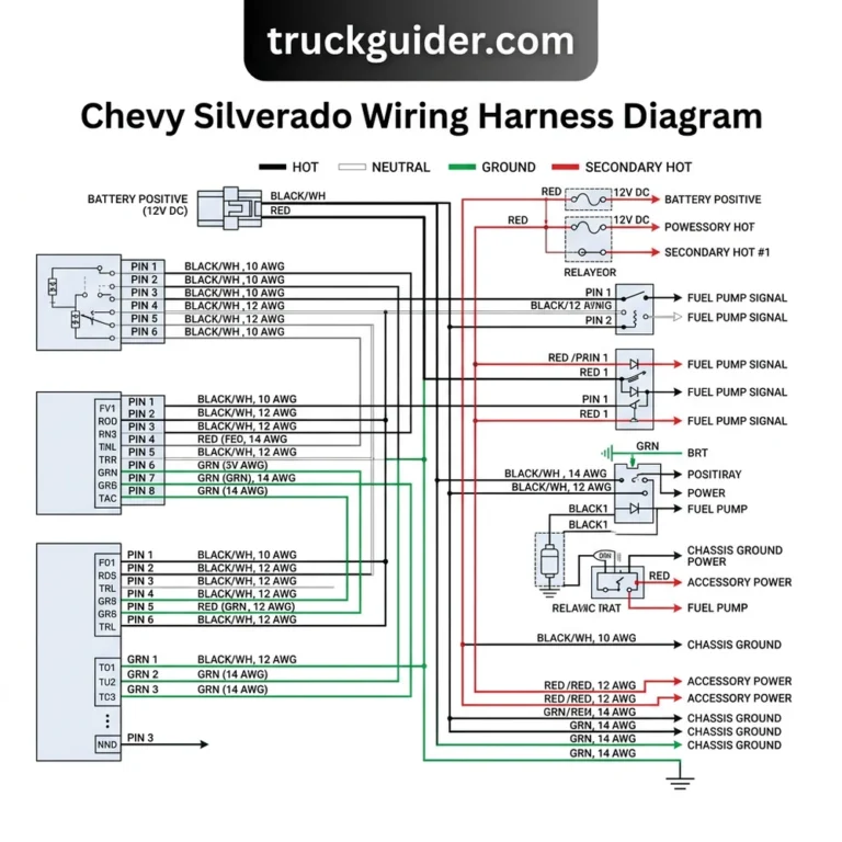 chevy silverado wiring harness diagram diagram with labeled components and explanations