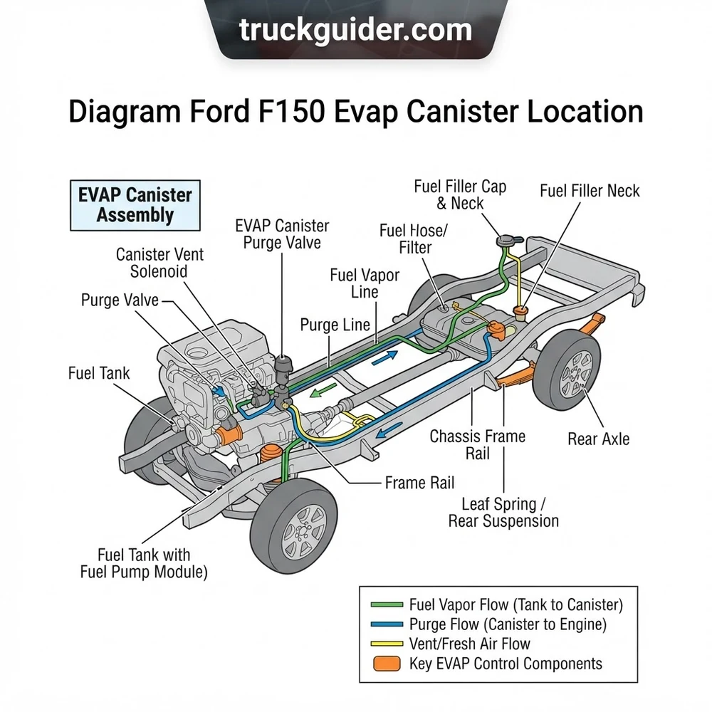Ford F-150 Evap Canister Location Diagram: Troubleshooting 2026