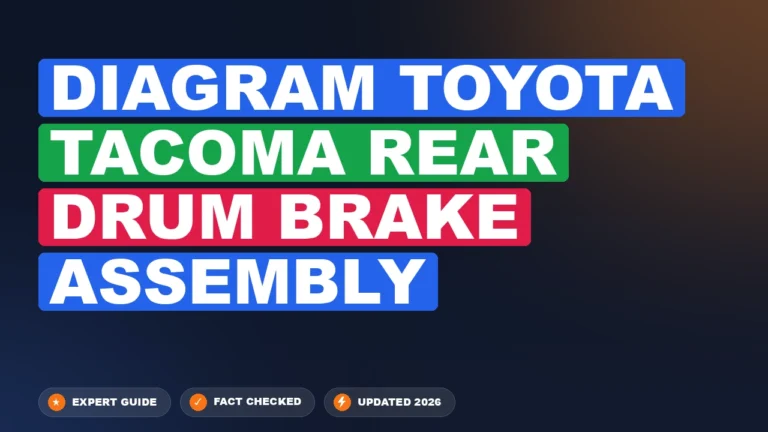 diagram toyota tacoma rear drum brake assembly with labeled components and connections