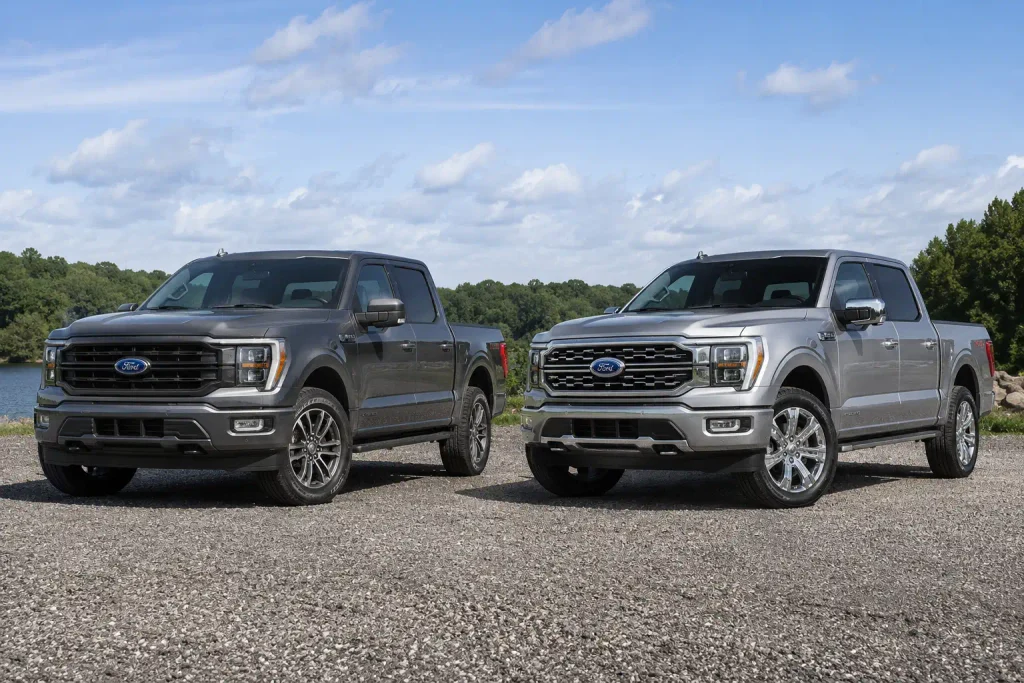 2026 F-150 XLT vs Lariat trucks compared side by side