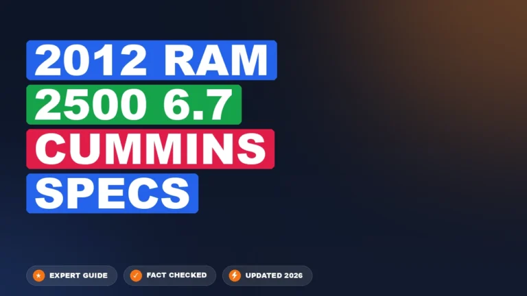 2012 Ram 2500 6.7 Cummins Specs 2026 Verified Specs