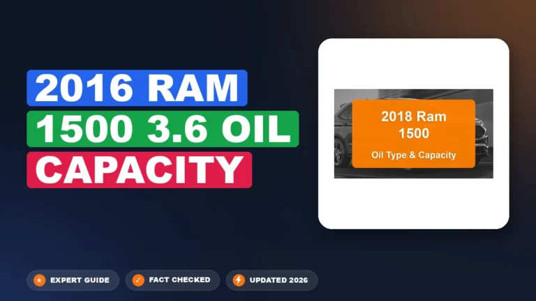 2016 Ram 1500 3.6 Oil Capacity 2026 Updated