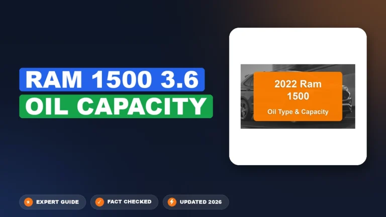 Ram 1500 3.6 Oil Capacity & Type Chart By Year (2002β2026): All Engines