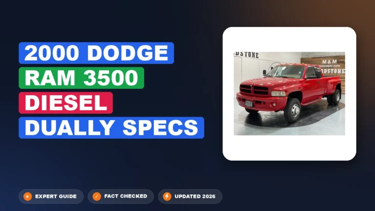 2000 Dodge Ram 3500 Diesel Dually Specs 2026 Quick Reference