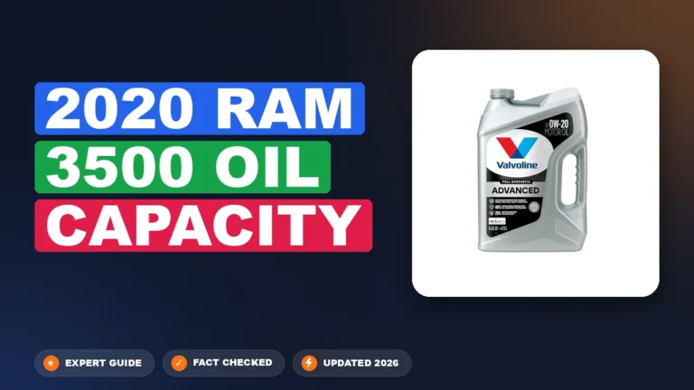 2020 Ram 3500 Oil Capacity 2026 Quick Reference