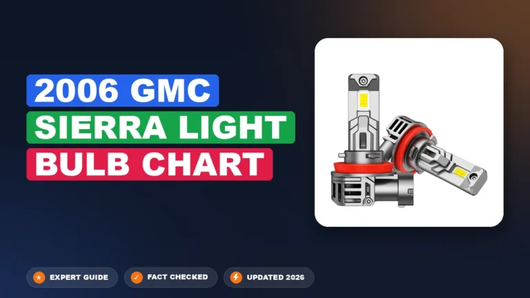 2006 Gmc Sierra Light Bulb Specification Chart By Year: 2006