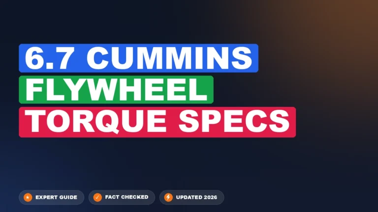 6.7 Cummins Flywheel Torque Specs Chart By Year (2007–2026): HP, Torque & Key Specs