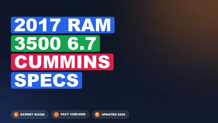 2017 Ram 3500 6.7 Cummins Specs 2026 Factory Data