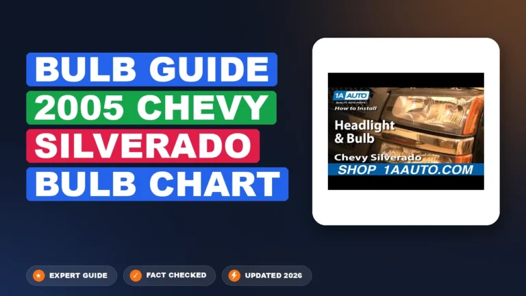 Bulb Guide 2005 Chevy Silverado Bulb Specification Chart By Year: 2005