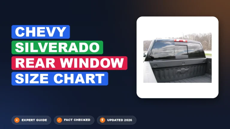 Chevy Silverado Rear Window Size Specification Chart By Year