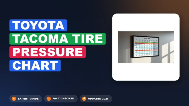 Toyota Tacoma Tire Pressure Specification Chart By Year (2005–2026)