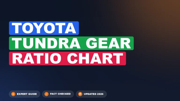 Toyota Tundra Gear Ratio Specification Chart By Year