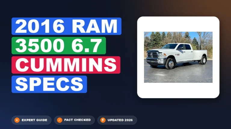 2016 Ram 3500 6.7 Cummins Specs 2026 Verified Specs