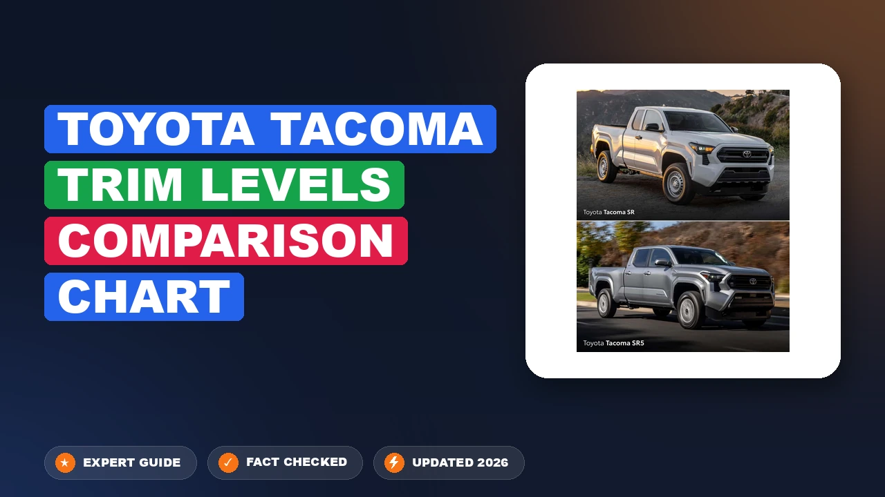 Toyota Tacoma Trim Levels Comparison Specification Chart By Year (2005 ...