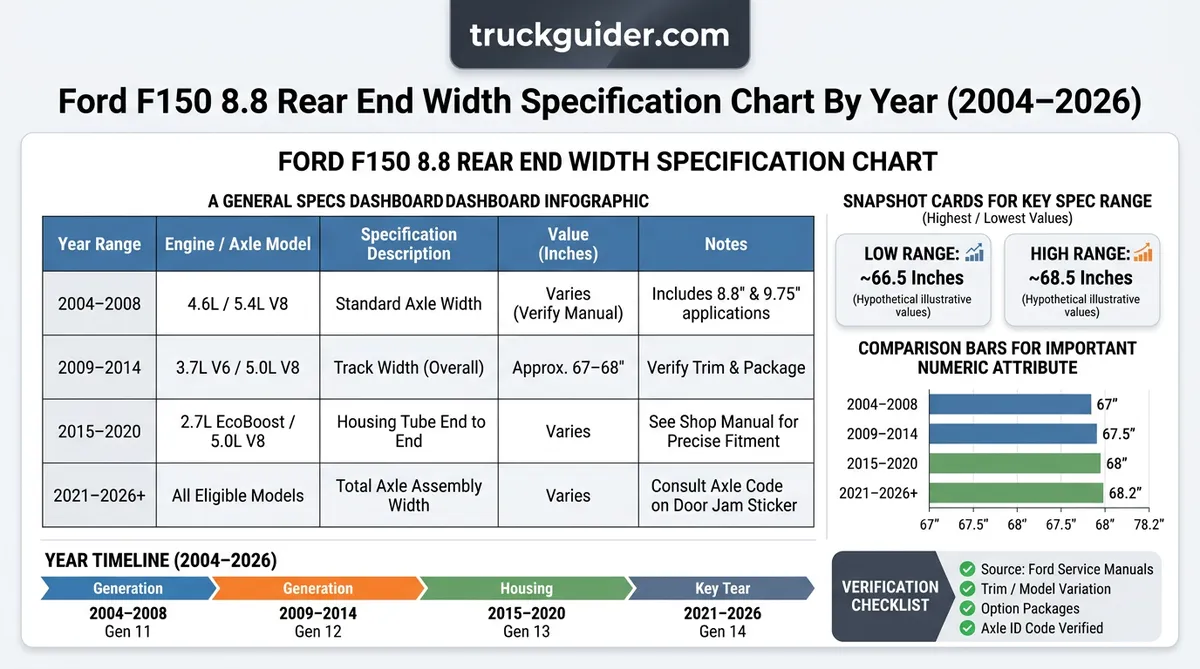 ford f150 8.8 rear end width chart