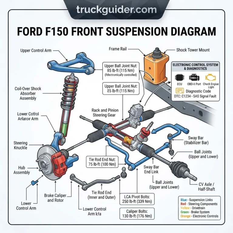 ford f150 front suspension diagram diagram with labeled components and explanations