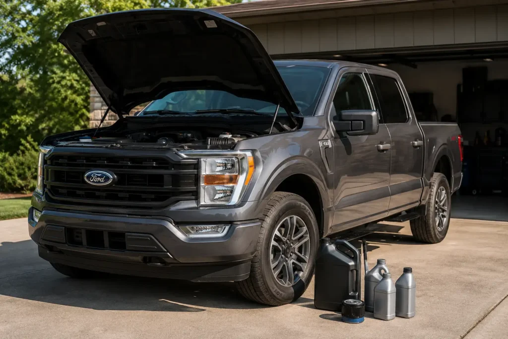 Ford F150 oil capacity chart by year and engine
