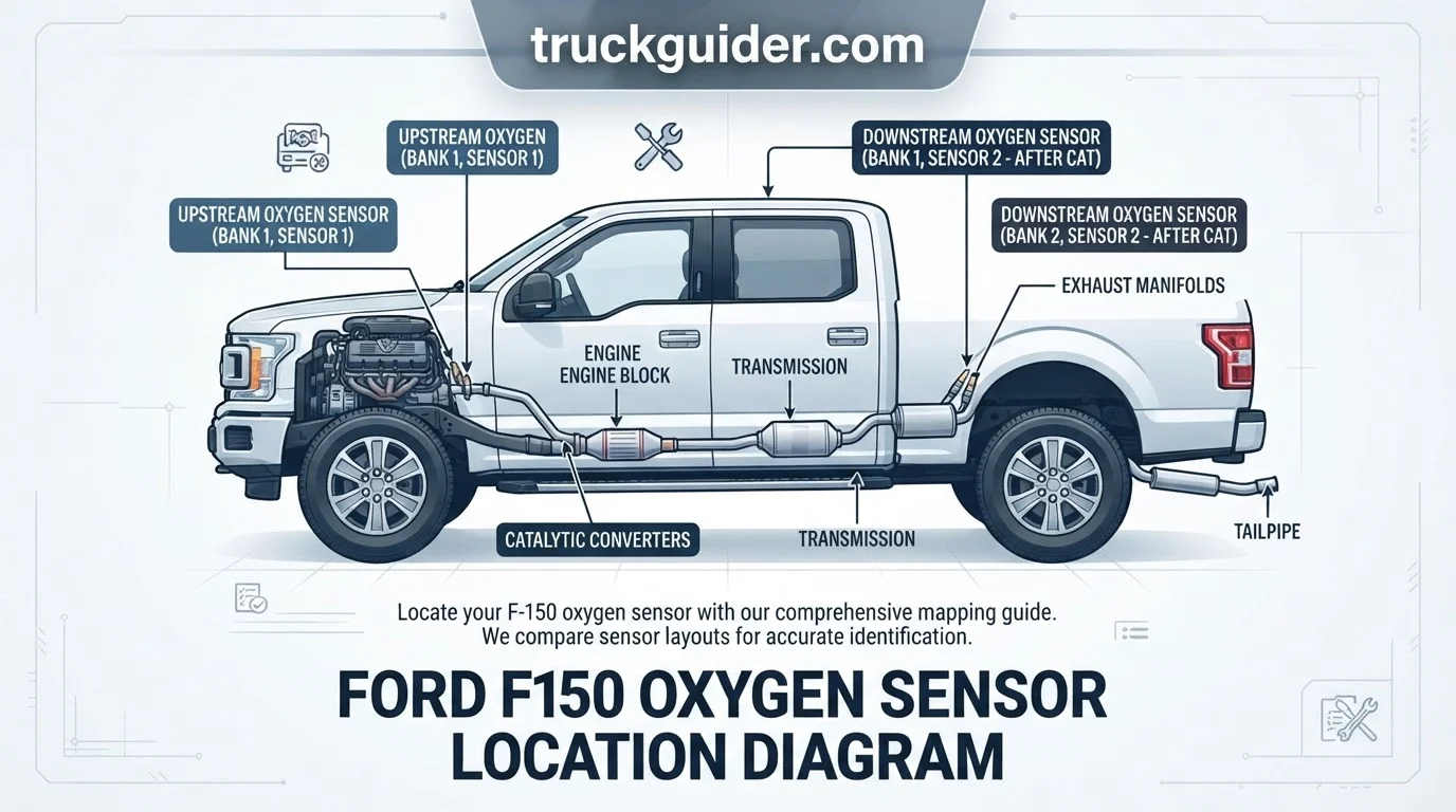 ford f150 oxygen sensor location diagram with labeled components and connections