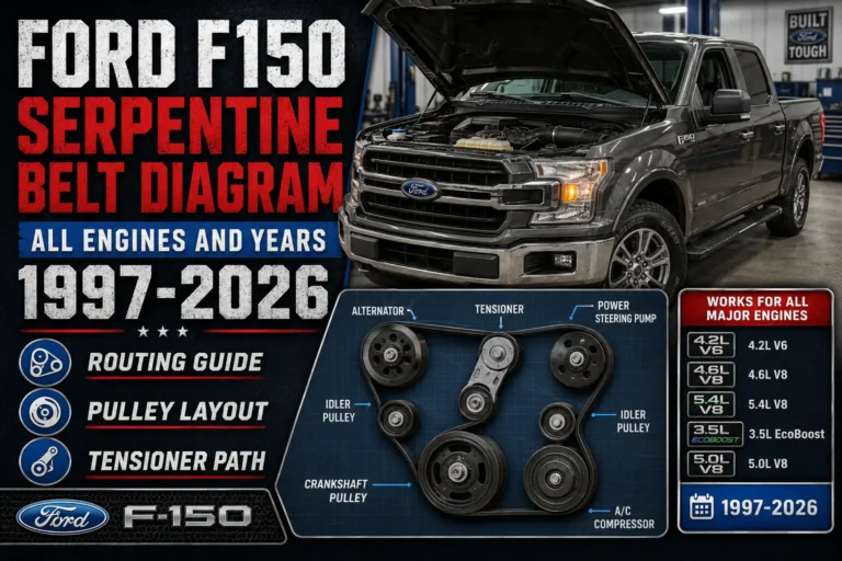 Ford F-150 Serpentine Belt Diagram: All Engines (1997–2024)