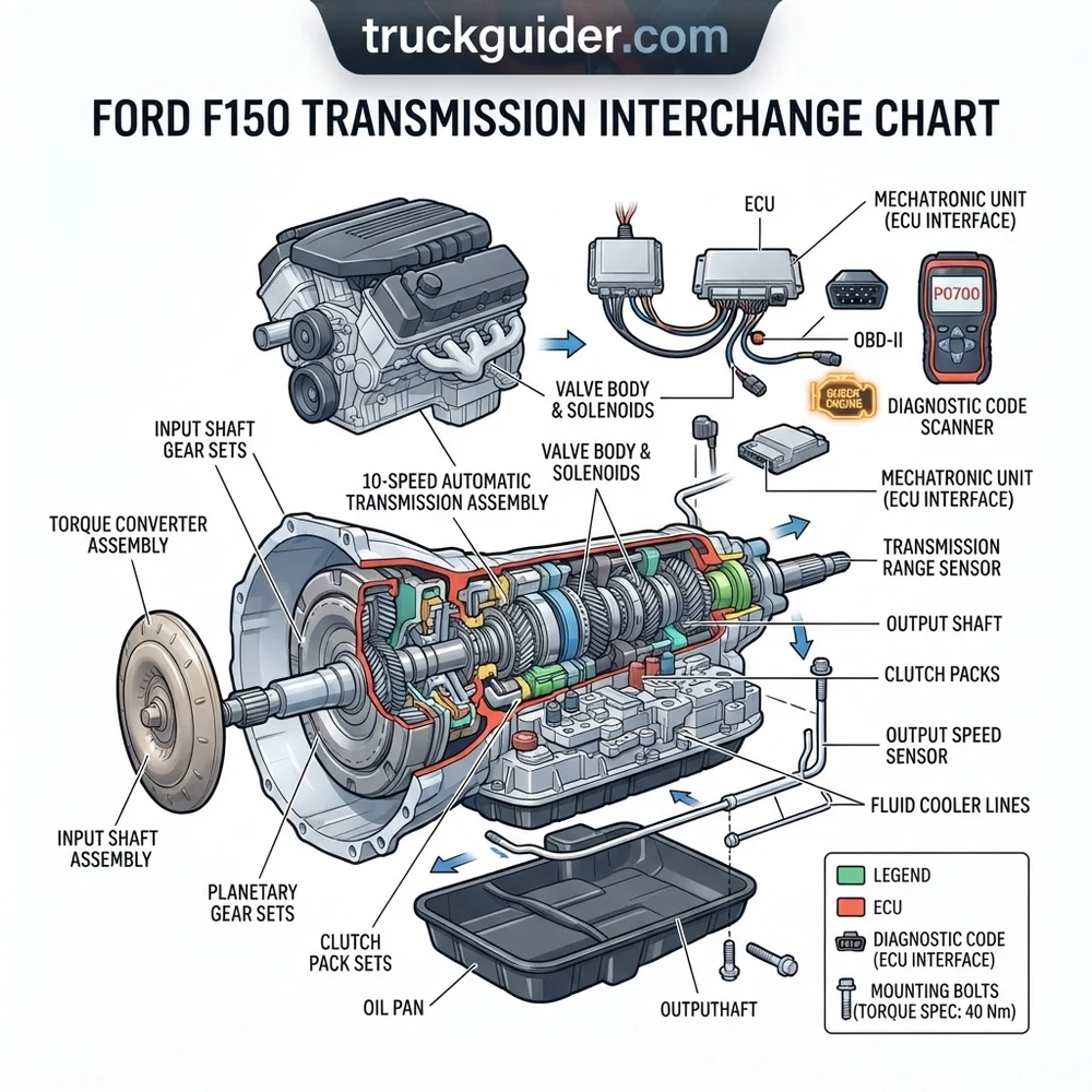 Ford F-150 2026 Transmission Interchange Chart: Component Breakdown