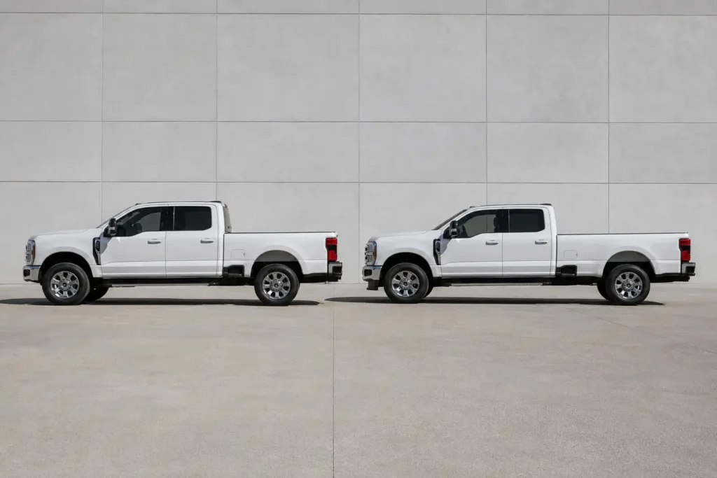 Ford F250 6.75 foot and 8 foot bed comparison