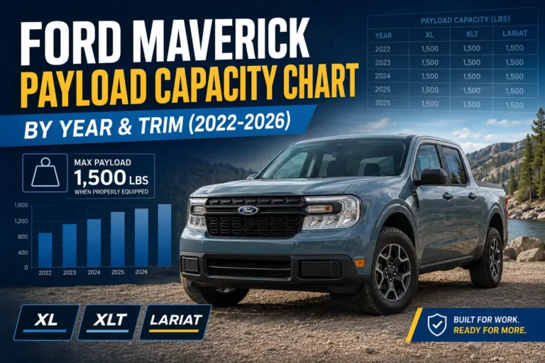 Ford Maverick Payload Capacity Chart by Year & Trim (2022-2026)