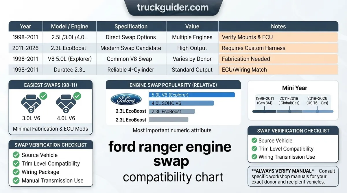 ford ranger engine swap compatibility chart