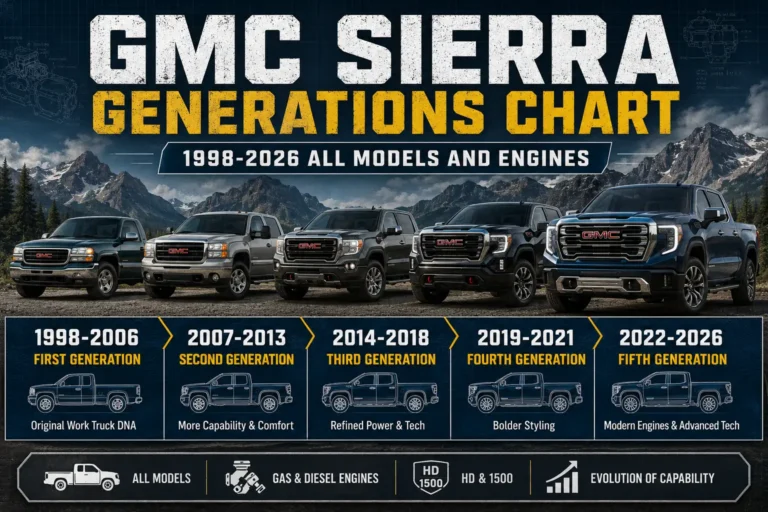 GMC Sierra Generations Chart: 1998-2026 All Models and Engines