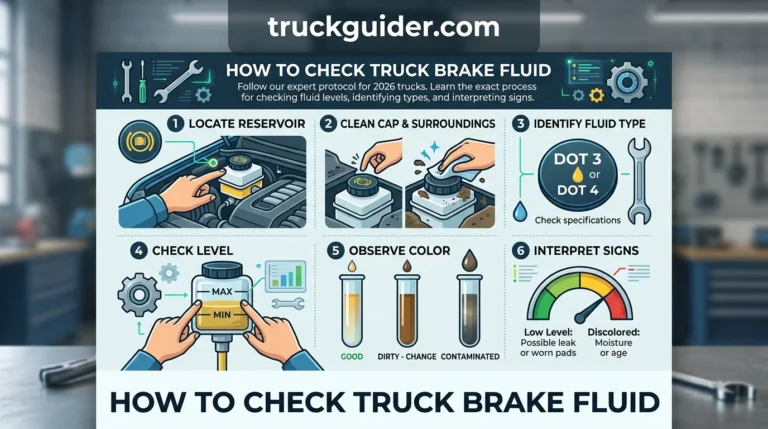 how to check truck brake fluid reference infographic