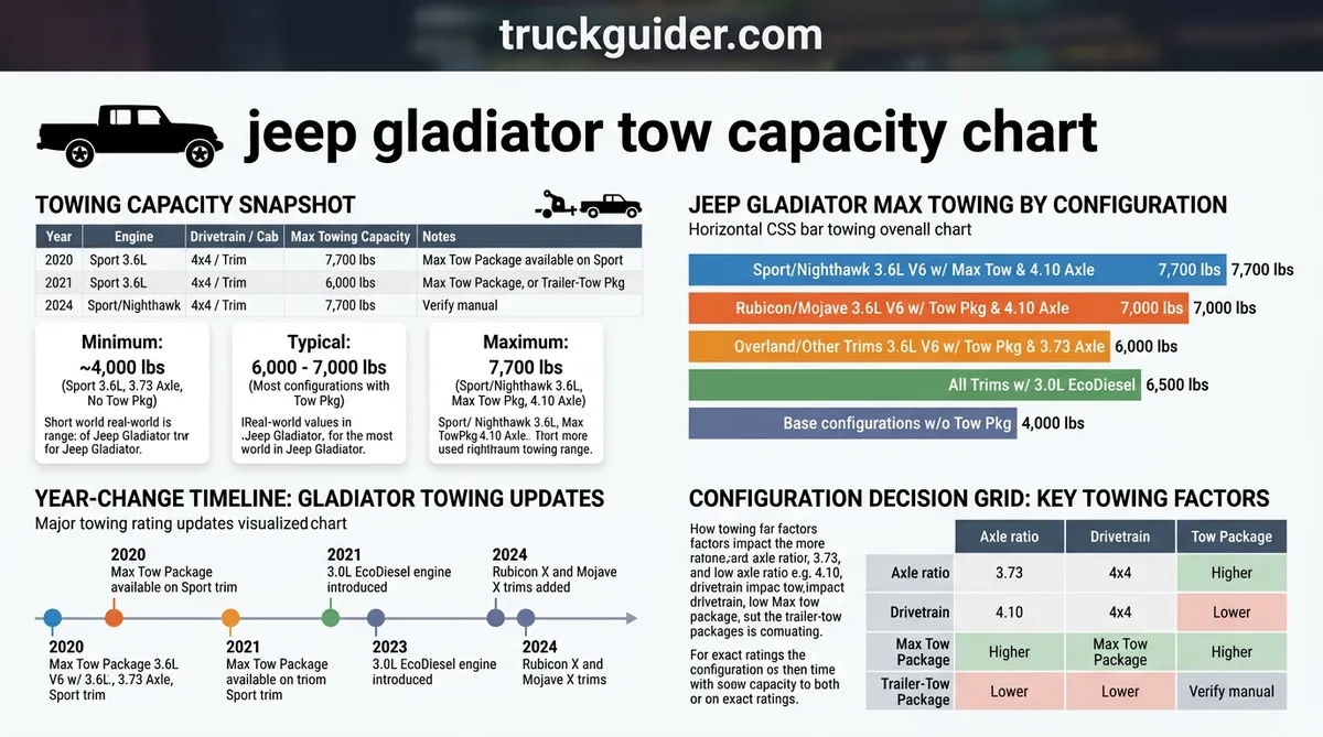 jeep gladiator tow capacity chart